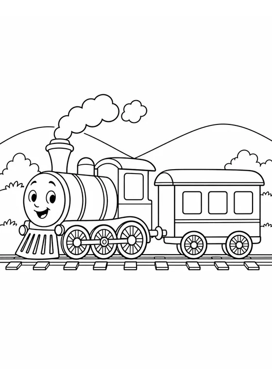 Alegre tren de vapor
