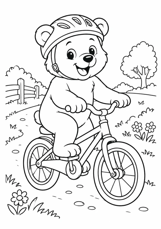 Osito en bicicleta