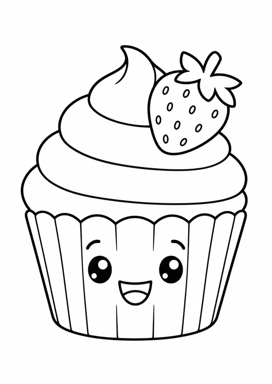 Cupcake de fresa