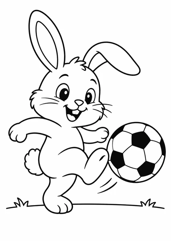 Conejito futbolista