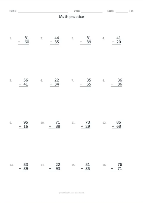 Free Printable Worksheets | Preschool to Grade 5